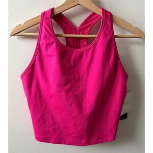 BEYOND YOGA powerbeyond strive cropped tank in pink energy women's size L